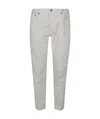 Dondup Trousers With Back And Front Pockets In White