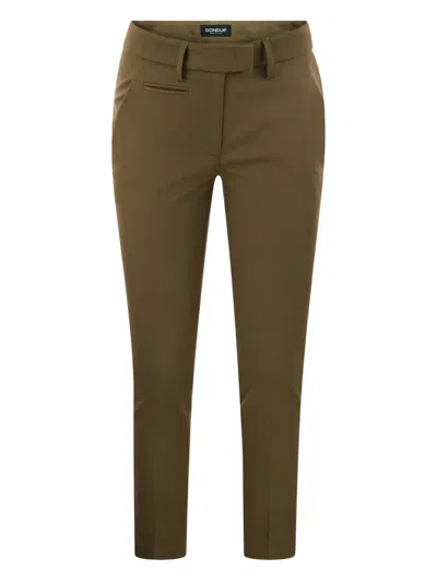 Dondup Straight Fit Slim Pants In Green
