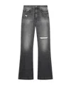 Dondup Olivia Distressed Five-pocket Trousers In Black