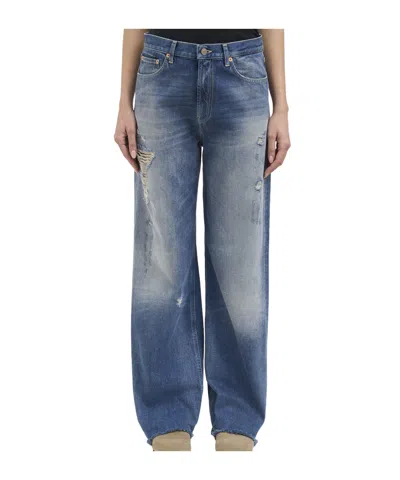 Dondup Belt Loops Jeans In Brown