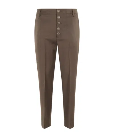 Dondup Belt Loops Slacks In Brown