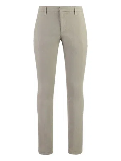 Dondup Gaubert Cotton Chino Trousers In Gray