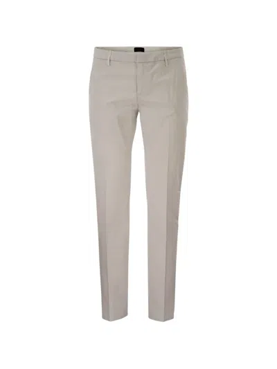 Dondup Spiritissimo Stretch Gabardine Chino In Brown
