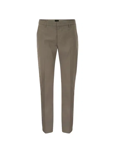 Dondup Spiritissimo Stretch Gabardine Chino In Brown
