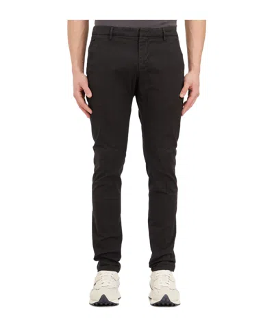 Dondup Belt Ring Denim Trousers In Black