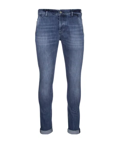 DONDUP DONDUP LOGO-PRINTED TURN-UP HEM JEANS