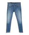 Dondup Belt Ring Denim Trousers In Blue