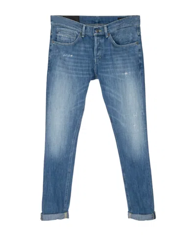 Dondup Belt Ring Denim Trousers In Blue