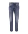 Dondup Cuffed Denim Jeans In Blue
