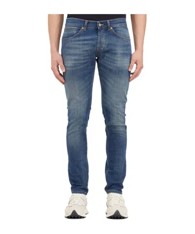 Dondup Belt Ring Denim Trousers In Blue