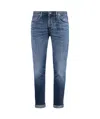 Dondup Icon Stretch Cotton Jeans In Blue