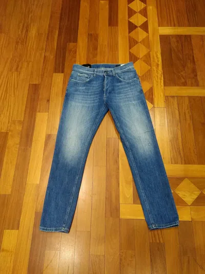Dondup Belt Ring Denim Trousers In Blue