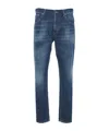 Dondup Belt Ring Denim Trousers In Blue