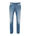 Dondup Belt Ring Denim Trousers In Blue