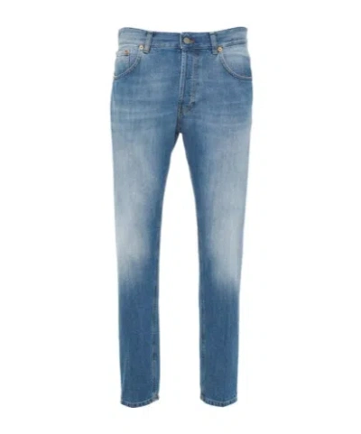Dondup Belt Ring Denim Trousers In Blue