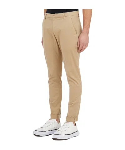 Dondup Belt Ring Denim Trousers In Brown