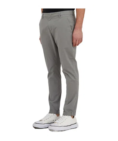 Dondup Belt Ring Denim Trousers In Gray