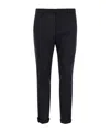 Dondup Roll-up Cuffs Tailored Trousers In Black