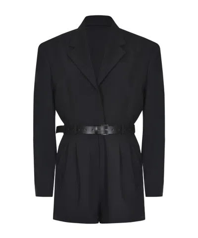 Dondup Belted Blazer Jumpsuit In Black