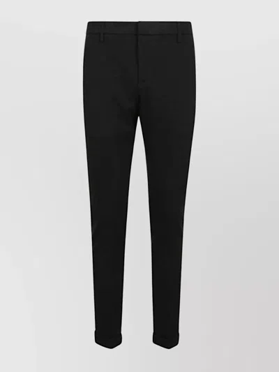 Dondup Belted Cuffed Trousers Front Rear Pockets