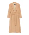 Dondup Belted Lapels Coat In Brown