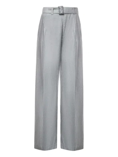 Dondup Kim Trousers In Viscose Levantine In Gray
