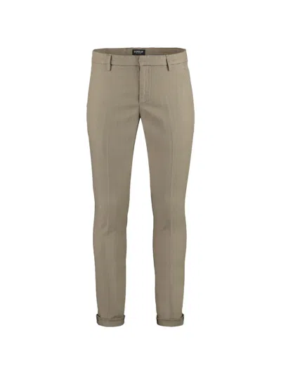 Dondup Chino Trousers Featuring Roll-up Cuffs In Brown