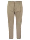 Dondup Pleated-pocket Trousers In Sand