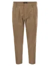 Dondup Ben Trousers In Wool In Camel