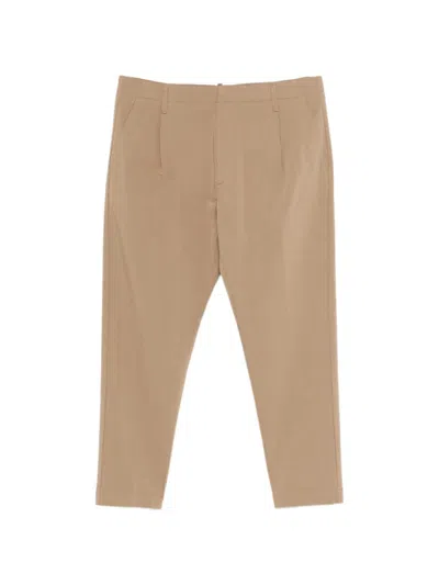 Dondup Pleated Trousers In Brown