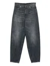 Dondup High-waisted Relaxed-fit Jeans With Vintage Wash In Blue