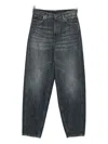 Dondup High-waisted Relaxed-fit Jeans With Vintage Wash In Black