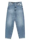 Dondup Loose Blue Denim Jeans In Blue