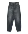 Dondup High-waisted Relaxed-fit Jeans With Vintage Wash In Purple