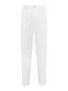 Dondup Bessie Loose Trousers In Bull Cotton In White