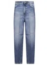 Dondup Bessie Belt Loops Faded Five-pocket Trousers In Blue