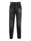 Dondup Embossed Patch Denim Jeans In Blue