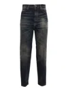 Dondup Embossed Patch Denim Jeans In Blue