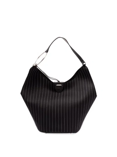 Dondup Big Hobo Bag In Black
