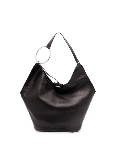 Dondup Big Hobo Bag In Black