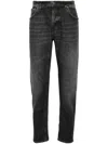 Dondup Brighton Jeans In Stretch Cotton In Black
