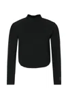Dondup Ribbed High-neck Sweater In Black
