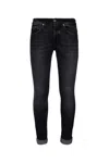 Dondup George Skinny Distressed Jeans In Black