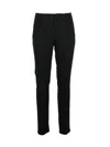 Dondup Black Gaubert Minimalist Modal-cotton Blend Trousers