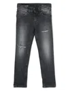 DONDUP BLACK GEORGE JEANS WITH ABRASIONS