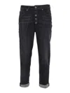 DONDUP BLACK HIGH-WAISTED JEANS