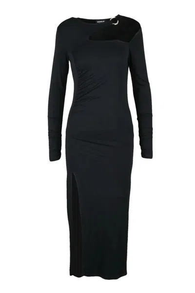 Dondup Black Jersey Maxi Dress