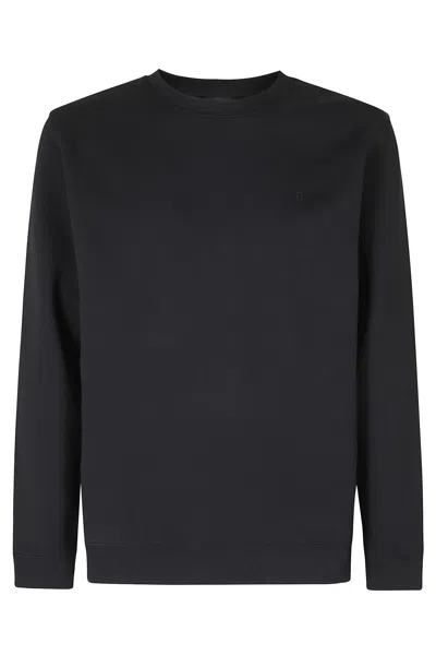 Dondup Black Logo Patch Fleece-lined Cotton Sweatshirt