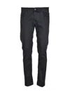 Dondup Black Ritchie Cotton Elastane Jeans In Black