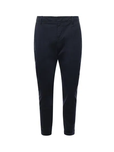 Dondup Black Slim Chino Pants For Men
